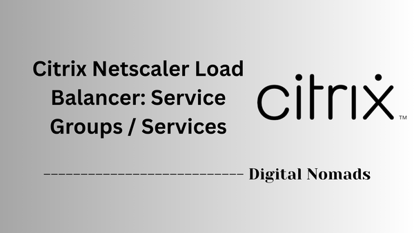 Citrix Netscaler Load Balancer: Service Groups / Services